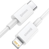 Baseus Superior Series 20 W PD Fast-Charging Cable | USB-C to iPhone | ABS + TPE | 0.25 m – 2 m (Black / White)